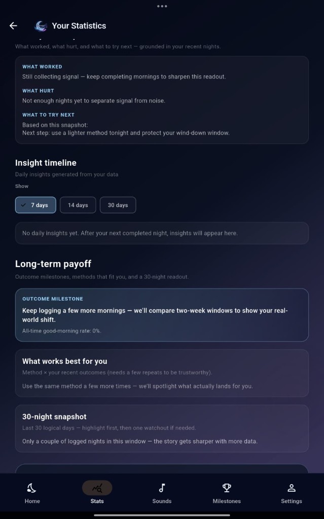 Lunaris app screen 2