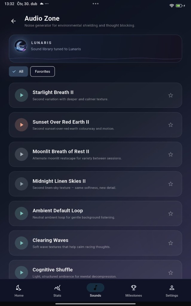 Lunaris app screen 4